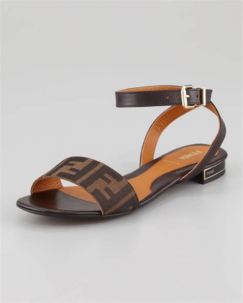 fendi flat sandals womens